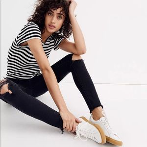 Madewell - 9” High Rise Distressed Skinny Jeans - 26